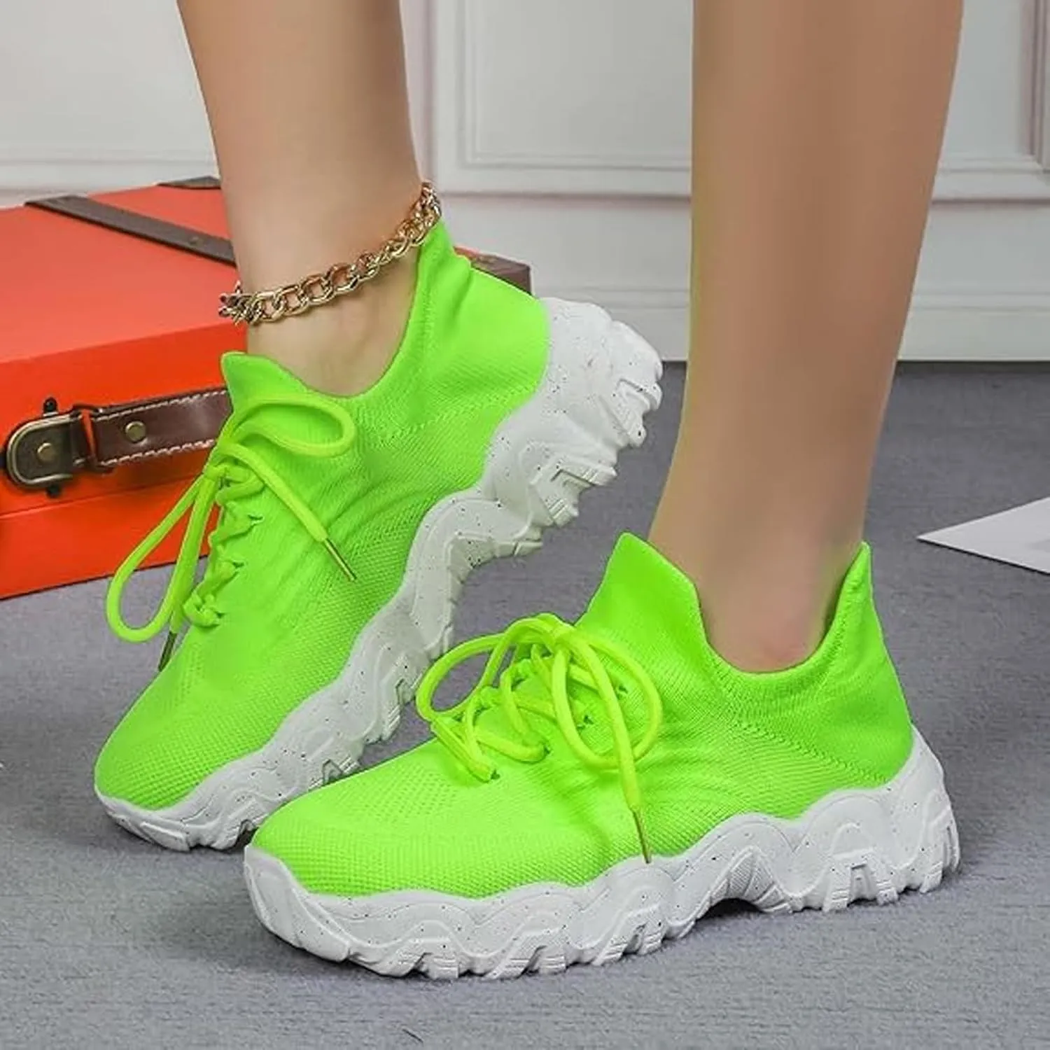 Womens Orthopedic Shoes Hands Free Slip on Walking Shoe Comfotable Casual Sneakers with Arch Support