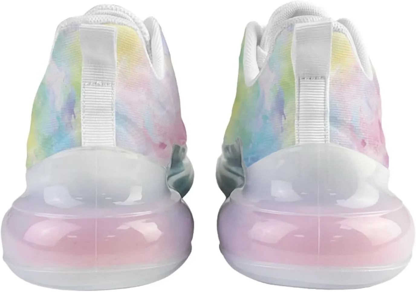 Women's Rainbow Sneaker Cozy Lightweight Air Cushion Footwear Travel Sneaker Breathable Anti-Slip Walking Shoes for Women US 6-11