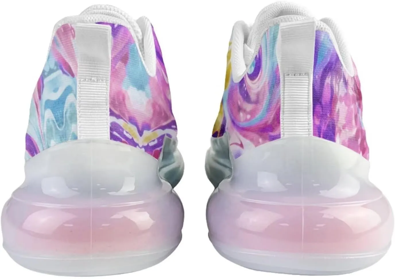 Women's Rainbow Sneaker Cozy Lightweight Air Cushion Footwear Travel Sneaker Breathable Anti-Slip Walking Shoes for Women US 6-11