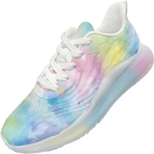 Women's Rainbow Sneaker Cozy Lightweight Air Cushion Footwear Travel Sneaker Breathable Anti-Slip Walking Shoes for Women US 6-11