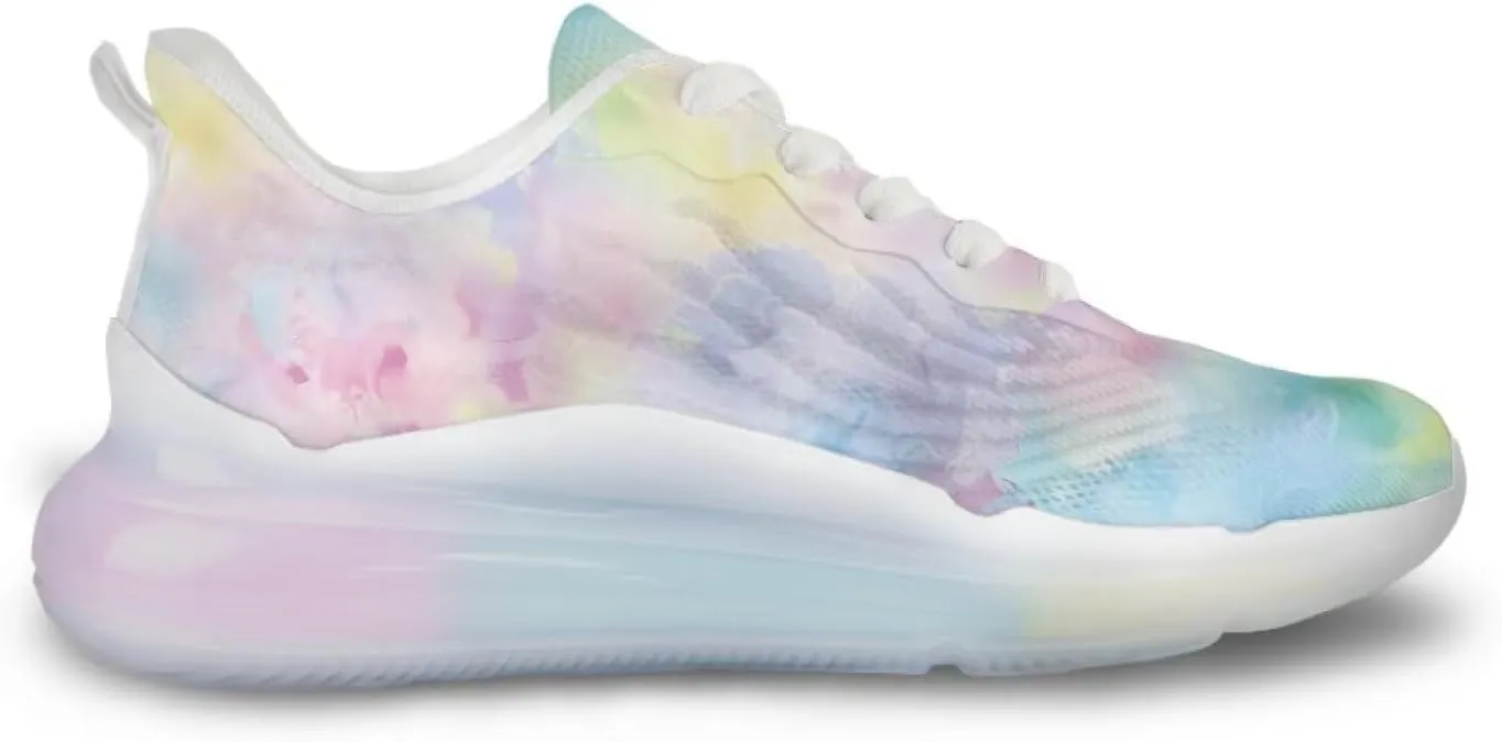 Women's Rainbow Sneaker Cozy Lightweight Air Cushion Footwear Travel Sneaker Breathable Anti-Slip Walking Shoes for Women US 6-11