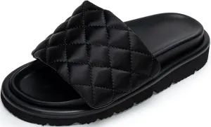 Women's Sandals Summer Fashion Flat Sandals Comfort Slip On Leather Sandals