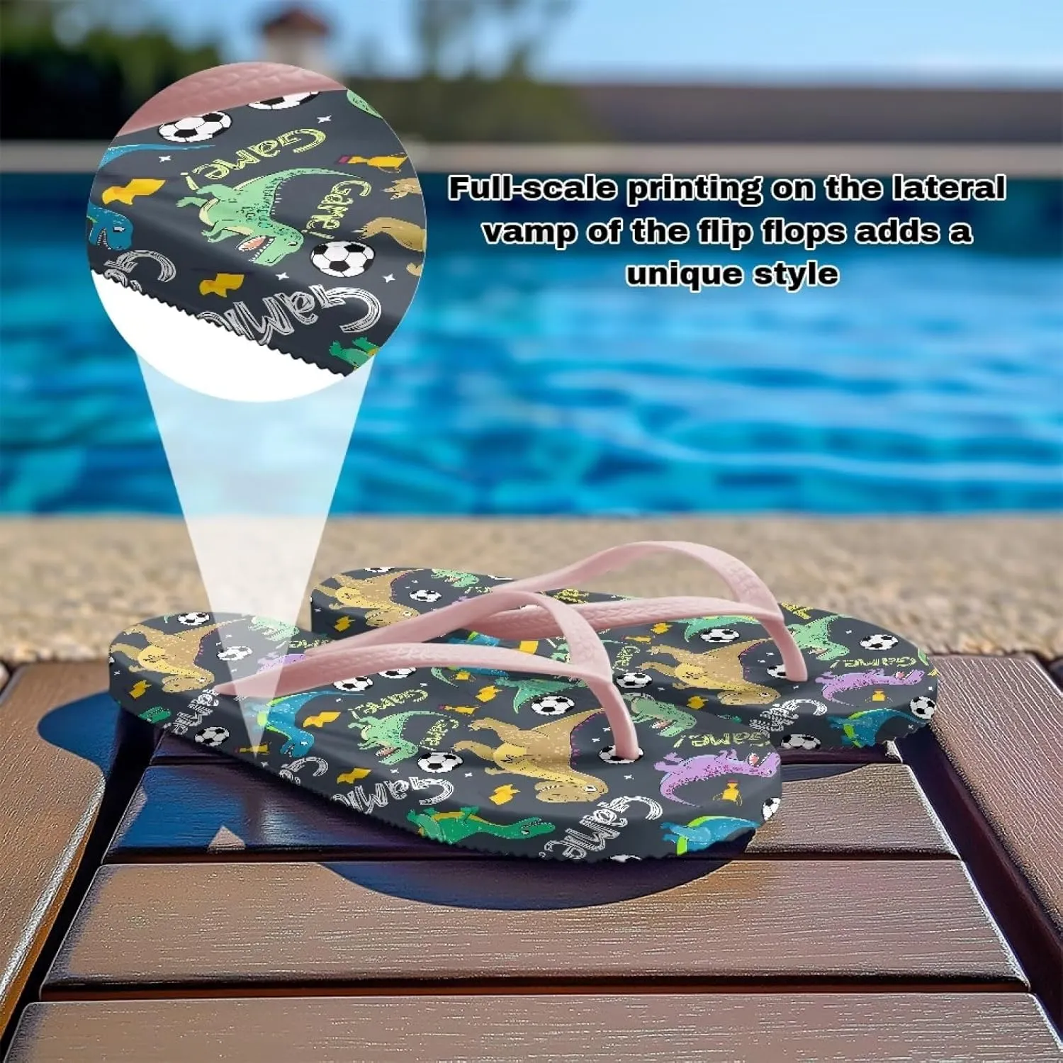 Womens Slide Sandals Fashion Tropical Flowers Slides Summer Beach Shoes Comfort Shower Sandals Anti-skid Bathroom Slippers Size US 5.5-9.5