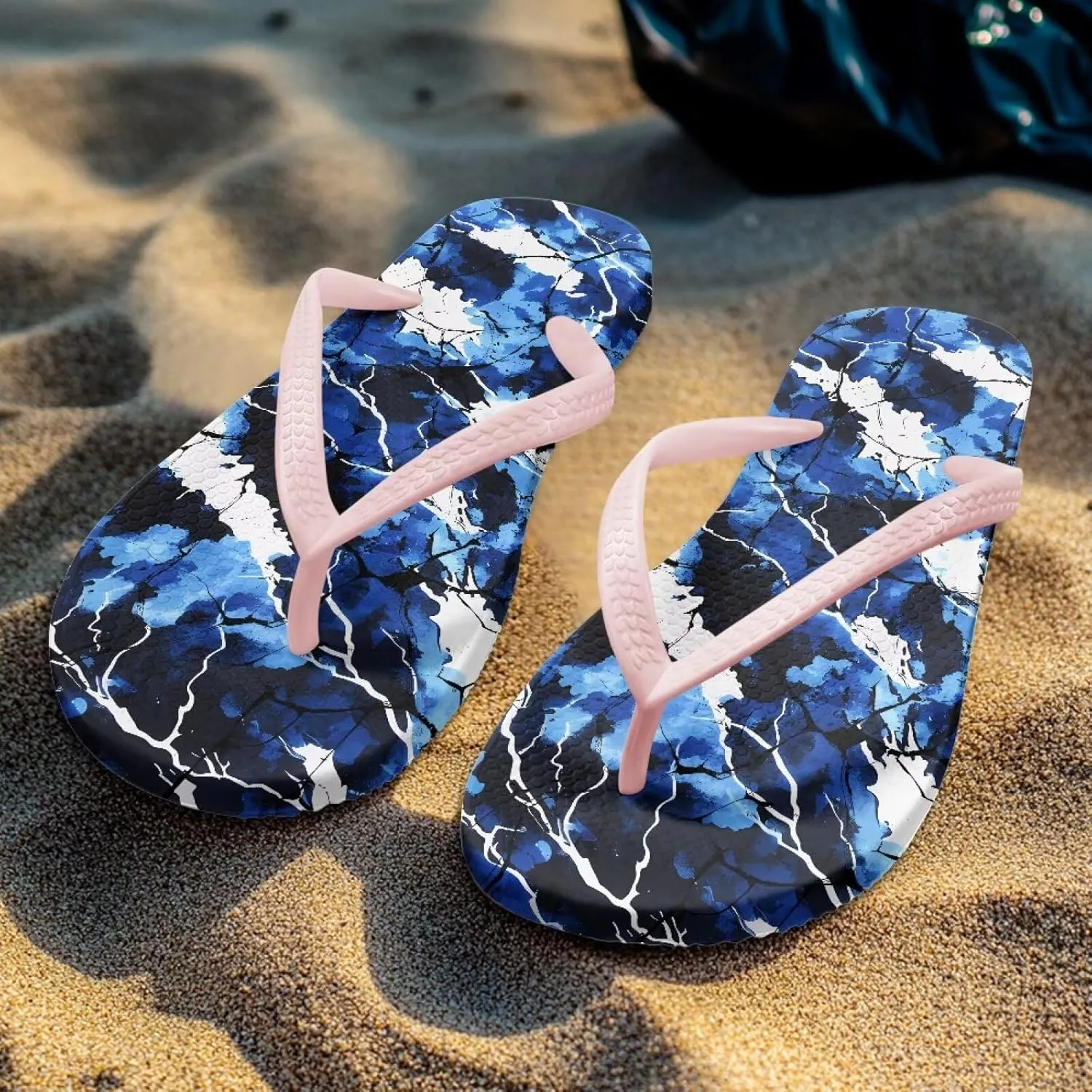 Womens Slide Sandals Fashion Tropical Flowers Slides Summer Beach Shoes Comfort Shower Sandals Anti-skid Bathroom Slippers Size US 5.5-9.5
