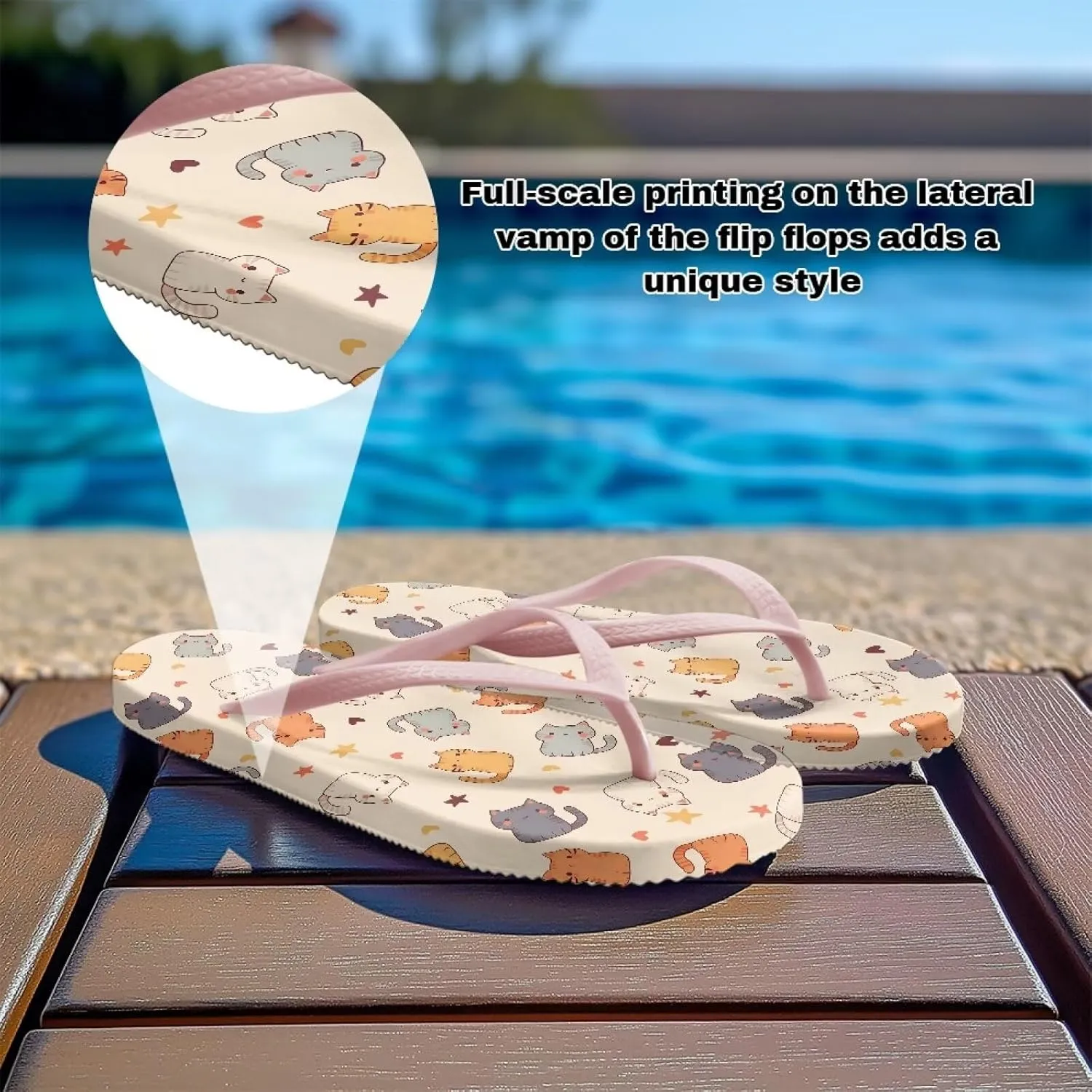 Womens Slide Sandals Fashion Tropical Flowers Slides Summer Beach Shoes Comfort Shower Sandals Anti-skid Bathroom Slippers Size US 5.5-9.5