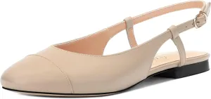 Women's Slingback Flats, Round Toe Flats for Women Dressy Casual Work Office Party, Women's Flats Dress Shoes