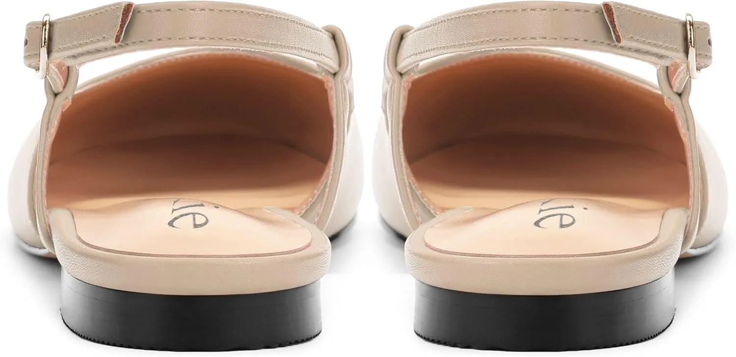 Women's Slingback Flats, Round Toe Flats for Women Dressy Casual Work Office Party, Women's Flats Dress Shoes