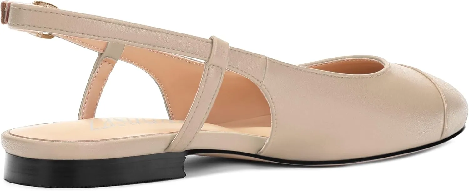 Women's Slingback Flats, Round Toe Flats for Women Dressy Casual Work Office Party, Women's Flats Dress Shoes