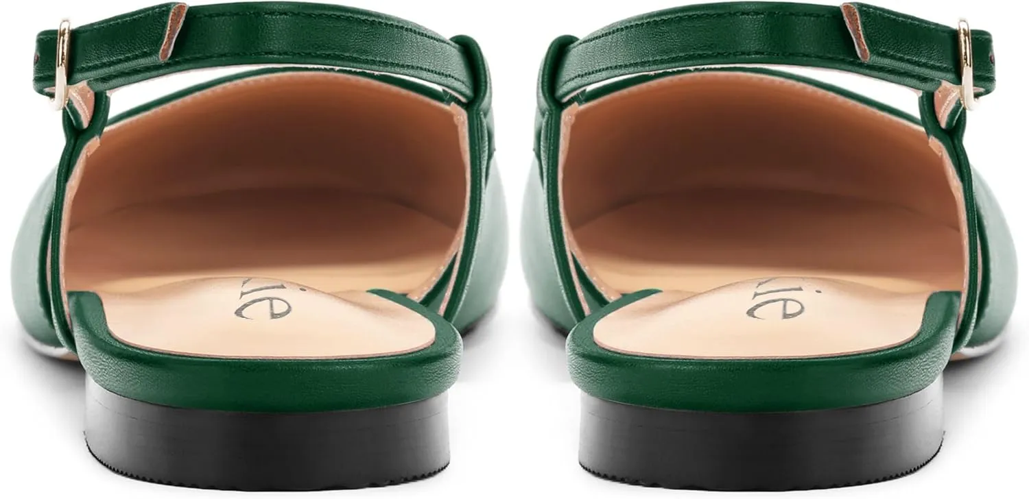 Women's Slingback Flats, Round Toe Flats for Women Dressy Casual Work Office Party, Women's Flats Dress Shoes