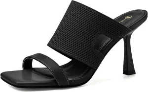 Women's Stiletto Heels Sandals, Pointed Toe, Slip-on Evening Party Shoes, Cushioned Insole