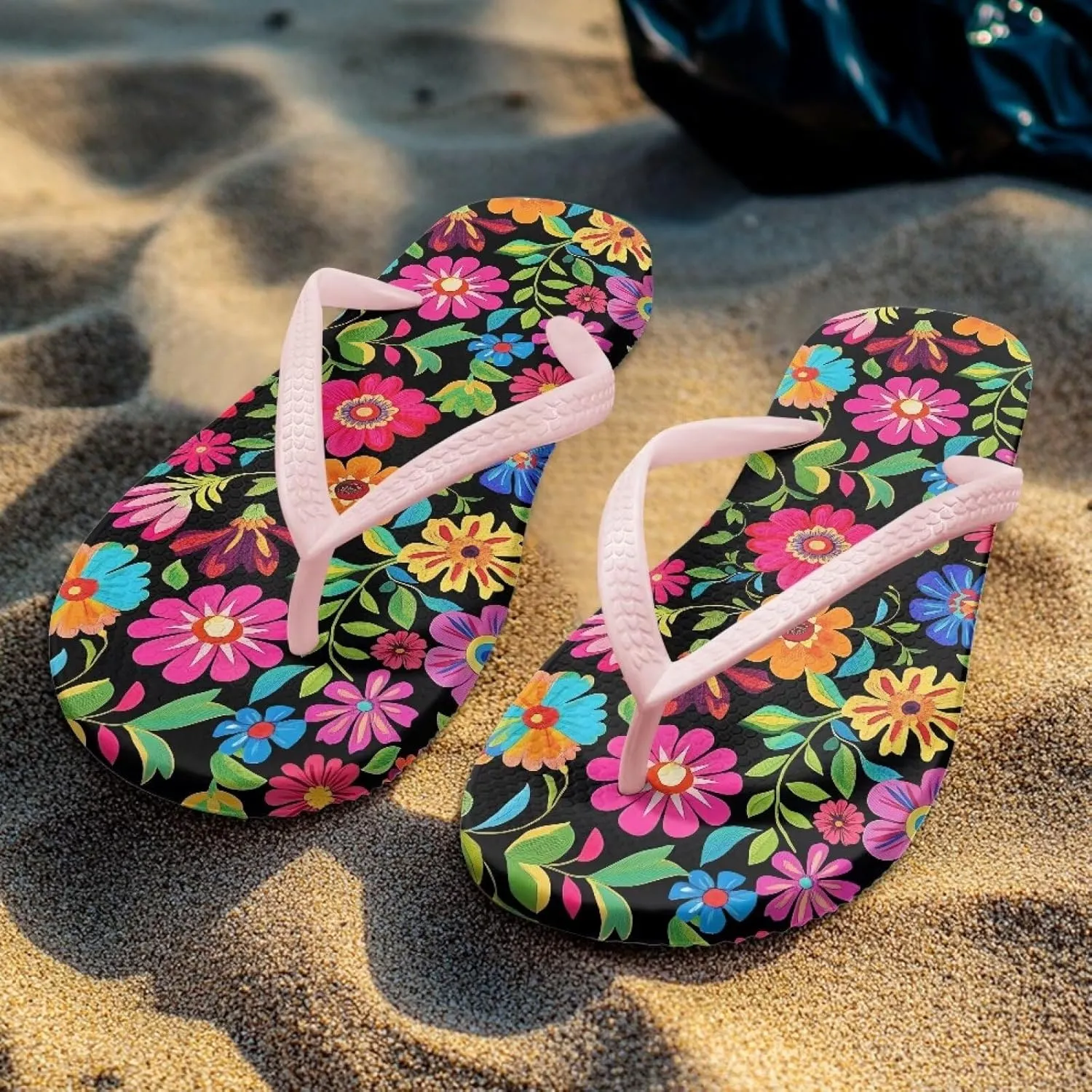 Womens Toe Slide Sandals Starfish Shells Fashion Beach Shoes Summer House Slides Comfort Shower Sandals Anti-skid Bathroom Slippers Size US 5.5-9.5