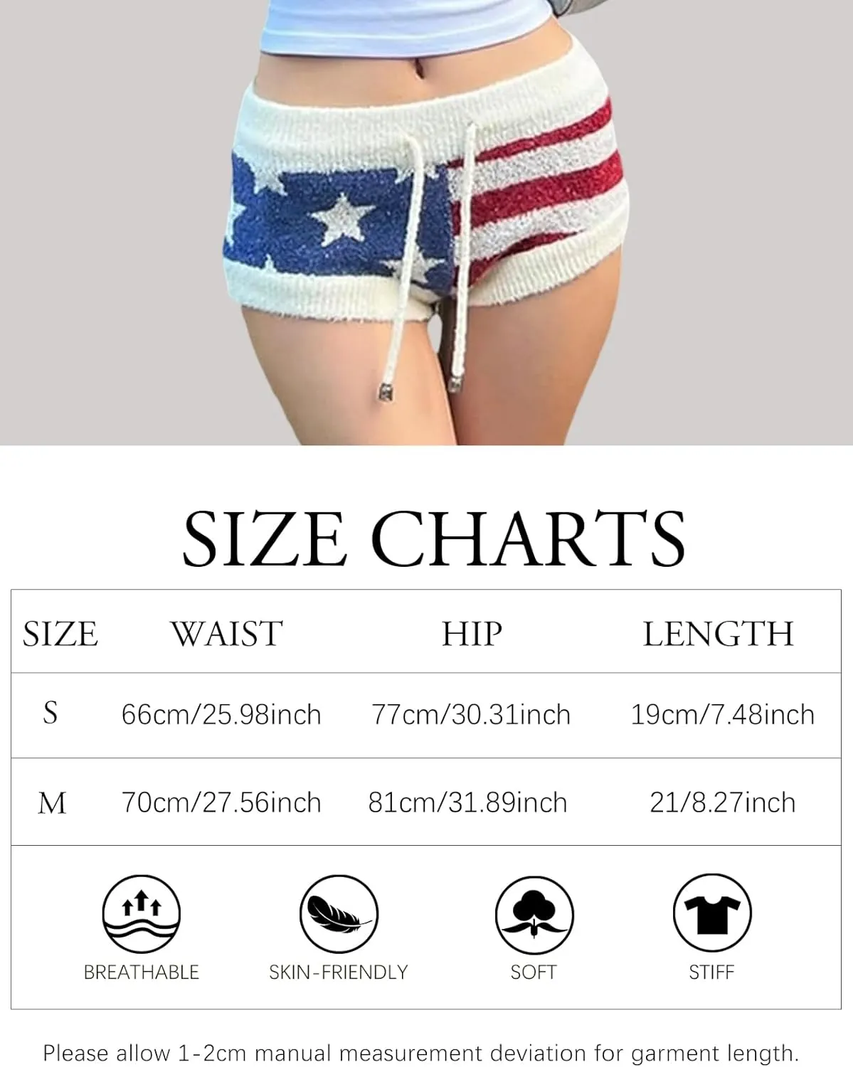 Women’s Y2K Striped Knit Shorts High Waisted Short Lounge Summer Elastic Rainbow Color Block Sweater Shorts