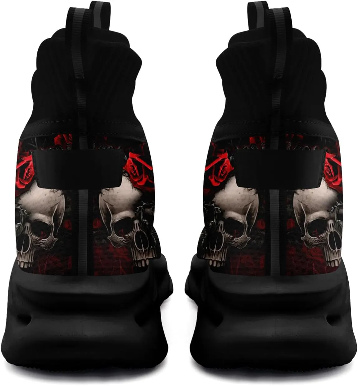 Womens/Mens Athletic High-Top Fashion Sneakers Gothic Style Lace Up Cushion Socks Sneakers Sport Gym Lightweight Tennis Shoes