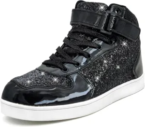 Wooowyet Glitter Shoes Kids High Top Sneakers for Boys Girls Gift Party Birthday Christmas Halloween