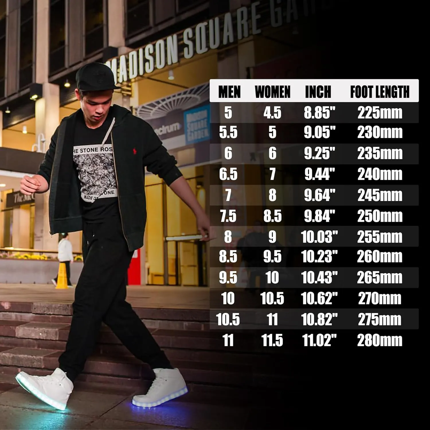 Wooowyet Men LED Light Up Shoes for Women High Top Lights Sneakers Glowing Neon Luminous Sequin Fashion Sparkle Bling Shiny Punk Boots LED Shoes