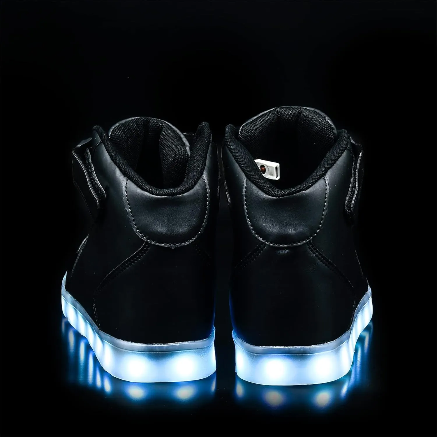 Wooowyet Men LED Light Up Shoes for Women High Top Lights Sneakers Glowing Neon Luminous Sequin Fashion Sparkle Bling Shiny Punk Boots LED Shoes