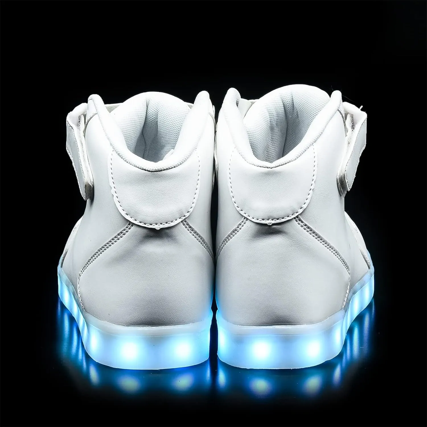 Wooowyet Men LED Light Up Shoes for Women High Top Lights Sneakers Glowing Neon Luminous Sequin Fashion Sparkle Bling Shiny Punk Boots LED Shoes