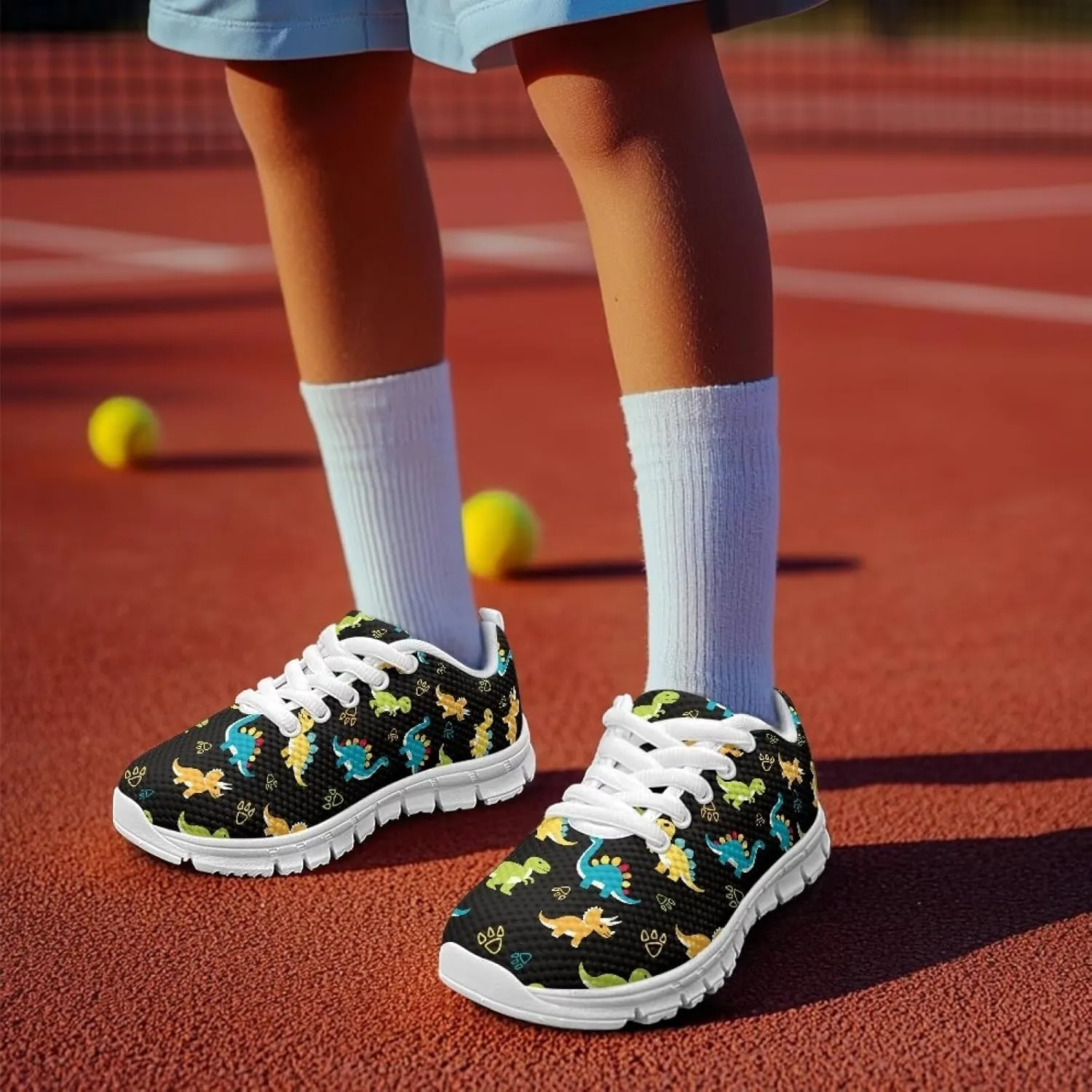 Xoenoiee Kids Athletic Tennis Sneakers for Boy Girl Breathable Running Shoe Walking Shoes