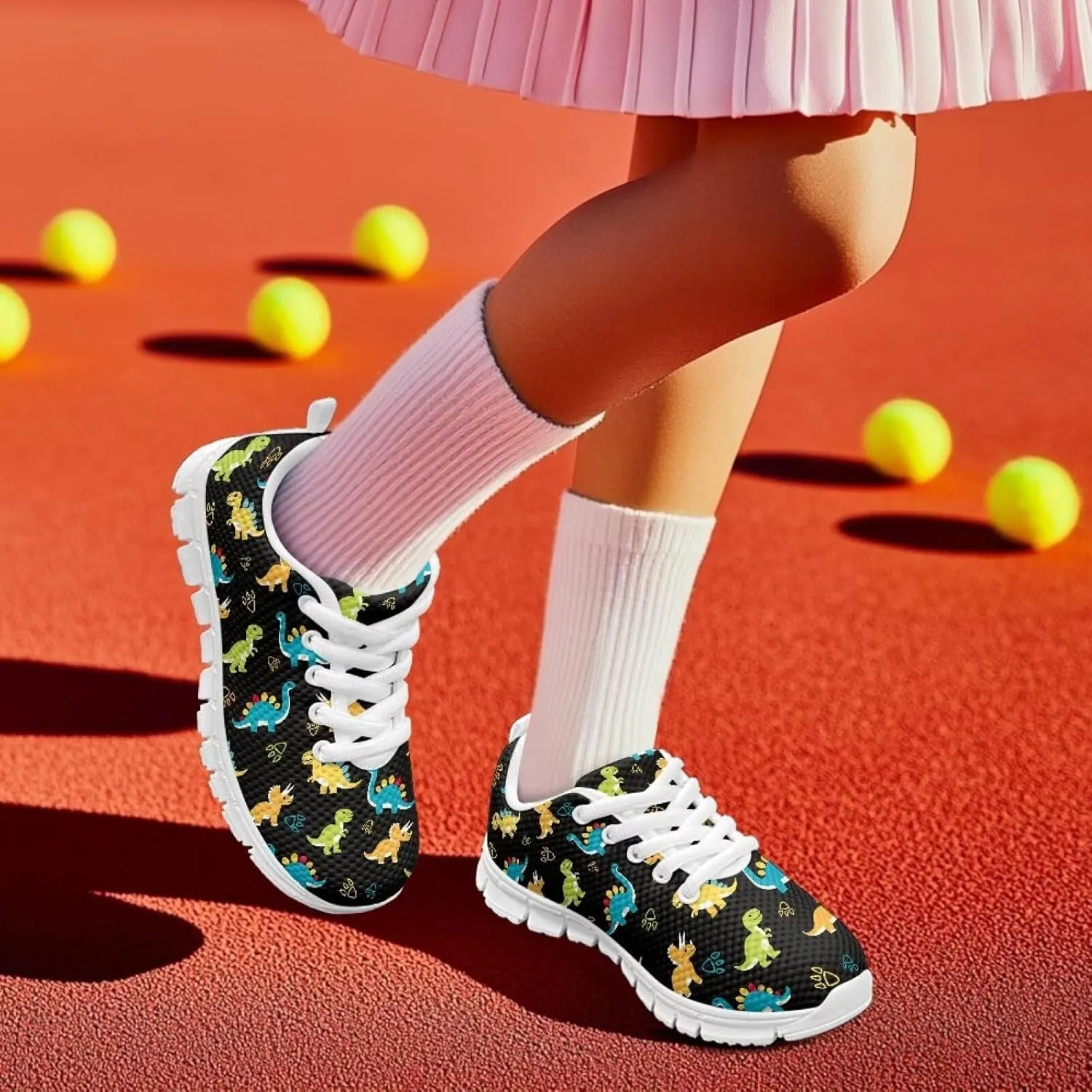 Xoenoiee Kids Athletic Tennis Sneakers for Boy Girl Breathable Running Shoe Walking Shoes