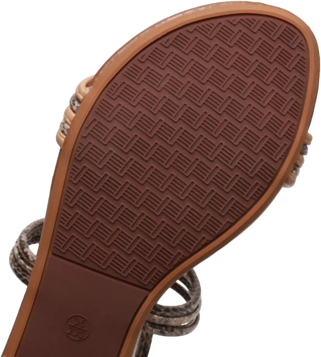YEOJOU Gladiator Sandals for Women Strappy Leather Flat Sandals Open Toe Ankle Strap Back Zipper Comfortable Dressy Summer Shoes