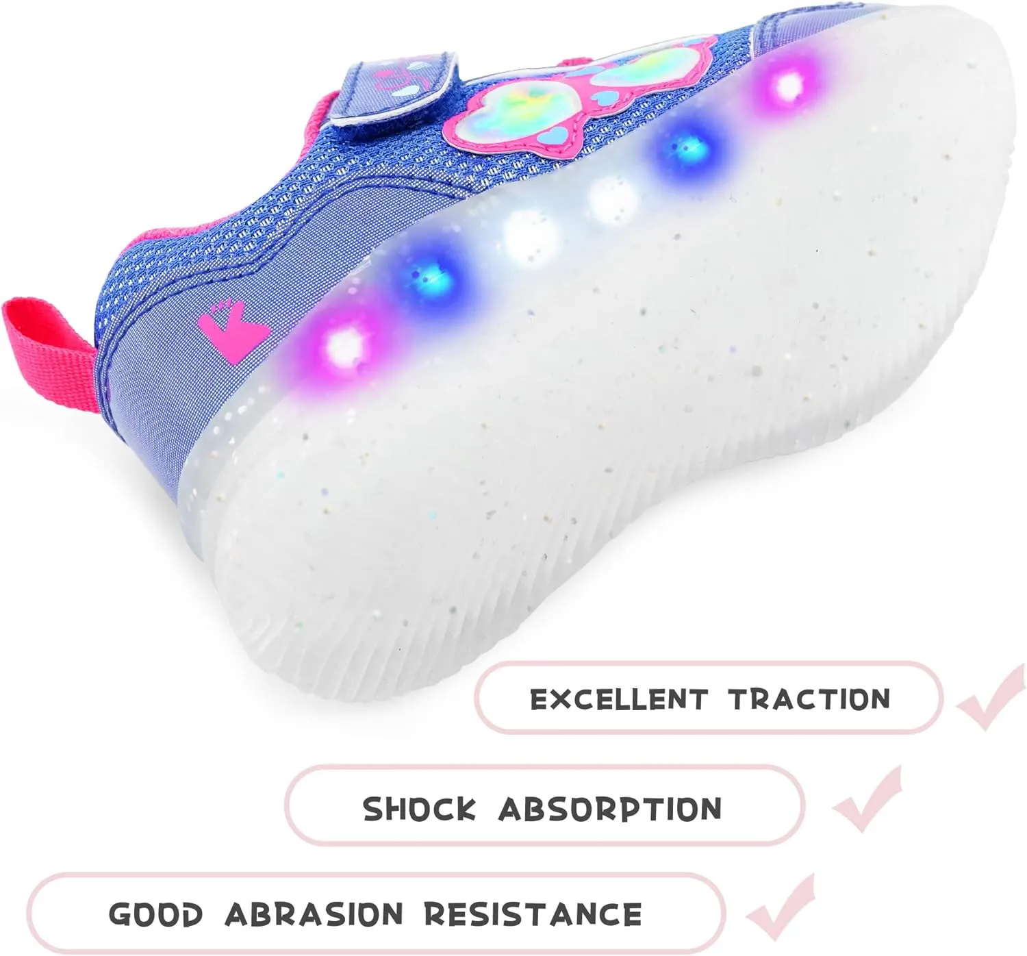 YESKIS Toddler Boys Girls Light Up Shoes LED Flashing Lightweight Mesh Breathable Adorable Running Sneakers for Toddler and Little Kid