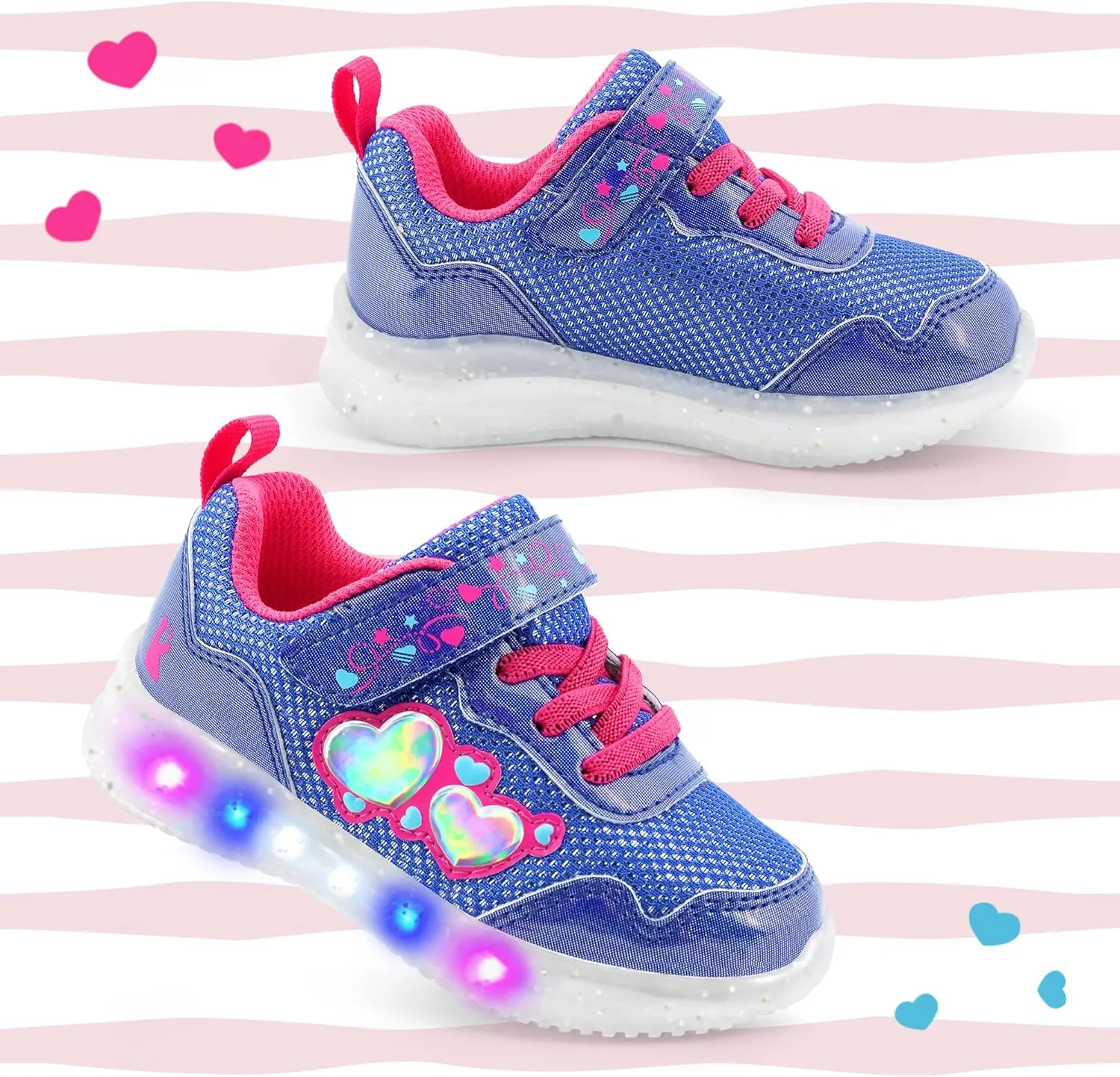 YESKIS Toddler Boys Girls Light Up Shoes LED Flashing Lightweight Mesh Breathable Adorable Running Sneakers for Toddler and Little Kid