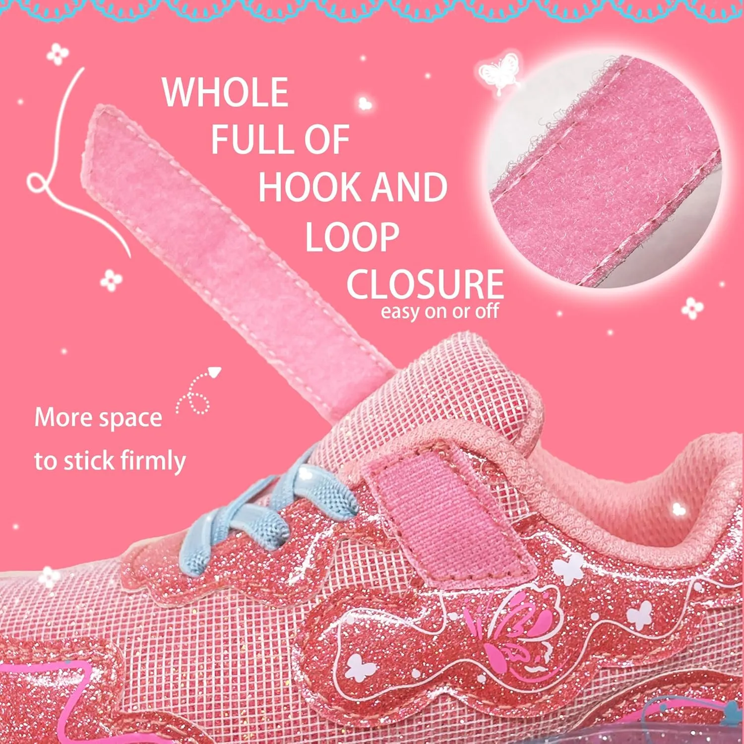 ZKA Toddler Light Up Shoes for Girls Boys Size 5 to Size 13 Sparkle Walking Running Tennis Casual Fashion Sport